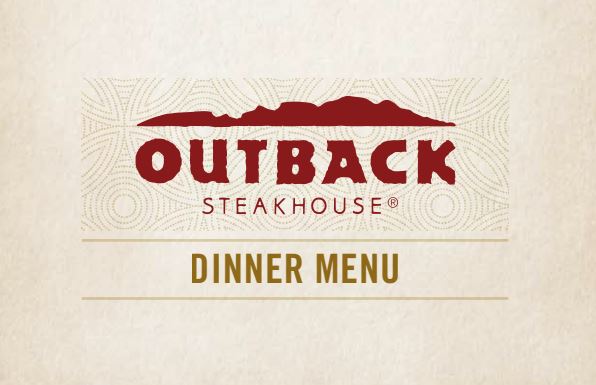 Outback Steakhouse Dinner Menu