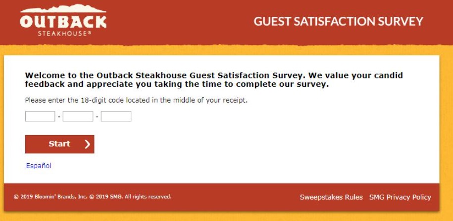 telloutback outback steakhouse survey