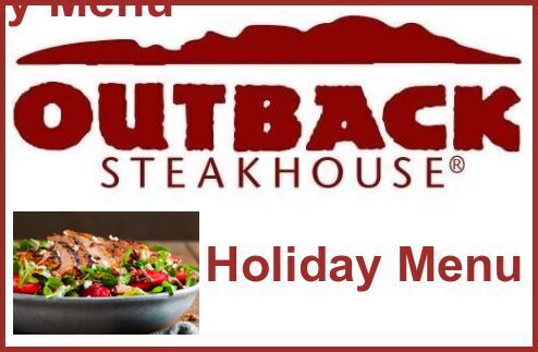 Outback Steakhouse Holiday Menu